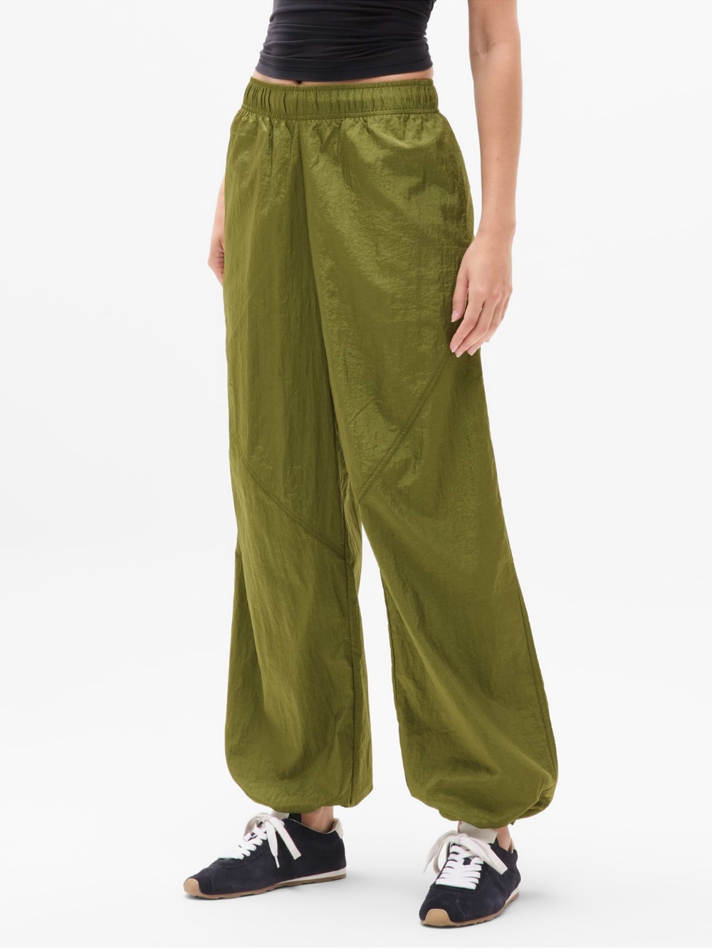 Athleta Lunar Sheen Utility Mid Rise Pants – Lightweight Nylon